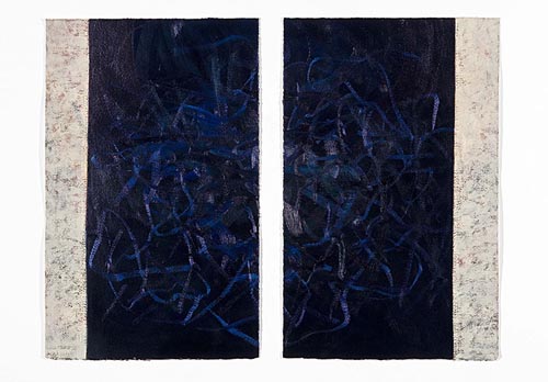 Night Song (diptych) Oil on paper 20x13 ea 2008 